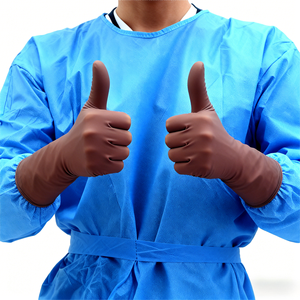 Neuartig Gestaltete Orthopädische Latex-Einweghandschuhe Sicherheitshandschuhe für Hochrisikoperationen ASTM D6319 Standardkonform Steril - Product Image 1