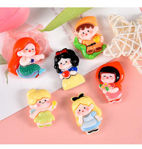 Hengxin ตุ๊กตาเรซินประดับด้วยกิ๊บติดผมสำหรับตกแต่งเคสโทรศัพท์ลายการ์ตูนเจ้าหญิงและเจ้าชายนางเงือก - Product Image 2