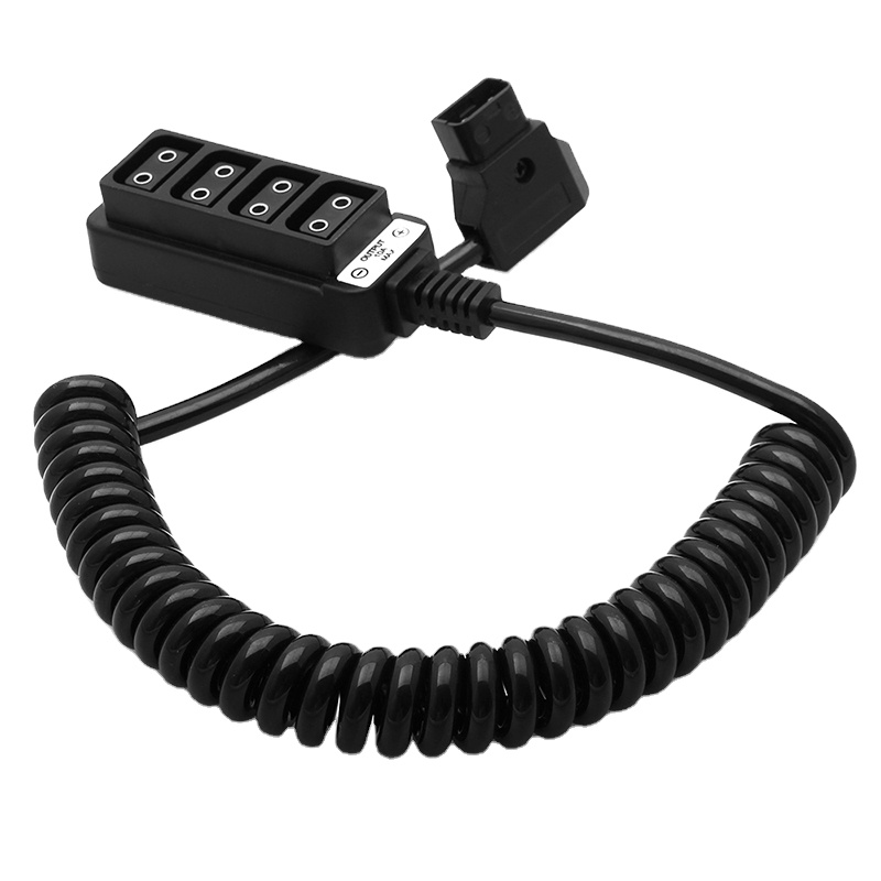 DTap Power Wooden Camera 1 to 4 D-Tap Splitter, витой кабель 1 штекер к 4 розеткам для подсветки/монитора/ламп...