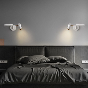 Minimalist Luxury Simple Modern Bedside <strong>Wall</strong> Lamp with <strong>Extendable</strong> Swing-Arm Design LED Three-Color <strong>Light</strong> for Bedroom Study Rooms - Product Image 3