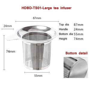 Passoire à thé en acier inoxydable 304, tamis à thé fin, passoire en acier inoxydable, accessoires de cuisine, infuseur à thé, panier pour feuilles en vrac - Product Image 3