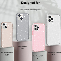 Coque de téléphone transparente en acrylique scintillante de luxe pour iPhone 18 Pro, 17, 16, 11 Pro Max, XS, XR, 15, 14, 17e – Housse de protection mobile
