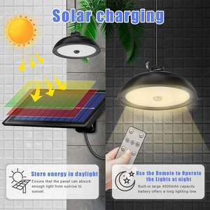 Lámpara Colgante Solar LY de 5W con Doble Cabezal LED, Impermeable para Exteriores, con Control Remoto para Jardín, Patio y Terraza - Product Image 4