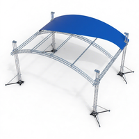 Structure de toit en aluminium courbée en arc pour écran LED, éclairage DJ, suspension de matériel sonore pour concerts en plein air, kit de structure de toit pour expositions commerciales