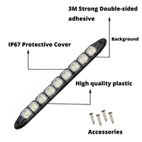 2Pcs Imperméable DRL 6 Lumières Led Voiture Auto Décoratif Flexible Daytime Running Lamp Driving Led Strip Headlight Fog Backup Lights