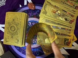 <span class=keywords><strong>2025</strong></span> Mới Tùy Chỉnh Lá Vàng <span class=keywords><strong>PVC</strong></span> Ba Chiều 78 Cổ Điển Tarot Boong Thiết Lập Không Thấm Nước Bói Toán Chơi Thẻ Với Hộp Quà Tặng - Product Image 4