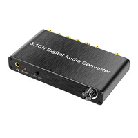 Decodificador de Audio DAC de 5,1 canales, convertidor Digital óptico/Coaxial a analógico, DTS/AC3, Jack de 3,5mm, decodificador de vídeo de entrada SPDIF
