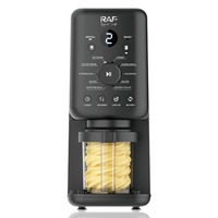 Machine à desserts glacés numérique RAF R.0903 800W avec 3 coupelles et 3 couvercles de stockage, revêtement de qualité alimentaire pour crème glacée, yaourt, granita, usage domestique