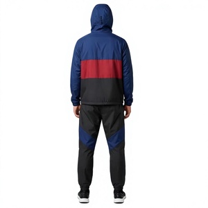 Combinaisons coupe-vent décontractées respirantes pour hommes, en polyester/nylon, pour le sport en plein air, avec fermeture éclair, pour adultes, automne - Product Image 3