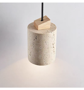 Moderne Holz-Deckenleuchte Moderne Schlafzimmer-Steinlampe <span class=keywords><strong>VEKO</strong></span> Travertin Pendelleuchte - Product Image 6