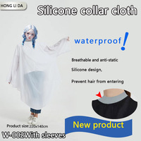 Cape de coiffure confortable, imperméable et antistatique en nylon pour salon, col de coupe de cheveux anti-adhésif