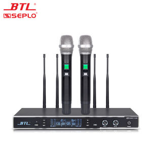 Venta al por mayor Último Profesional Peso Ligero Comunicación Micrófono Inalámbrico Metal FM Micrófono Inalámbrico - Product Image 2