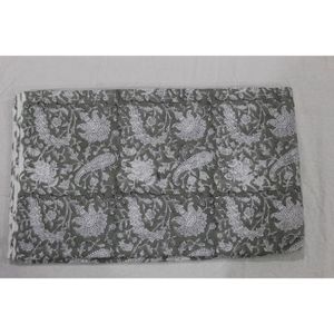 Tela Tradicional India con Estampado Sanganeri, Impresa a Mano con Bloques, 100% Algodón, Material Decorativo para el Hogar, Tela para Tapicería - Product Image 5