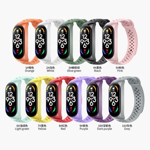 Correa de Repuesto de Silicona para <span class=keywords><strong>Xiaomi</strong></span> Mi <span class=keywords><strong>Band</strong></span> 3 4 5 <span class=keywords><strong>6</strong></span> 7 8 NFC, Correa de Reloj Inteligente de Color Puro - Product Image 2