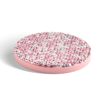 Miroir de maquillage cosmétique portable de princesse de forme ronde en diamant brillant de luxe