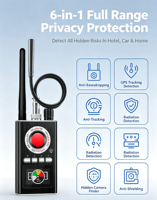 Détecteur de signal RF K88, détecteur de caméra cachée, détecteur de traceur GPS magnétique, dispositif de sécurité portable pour hôtel, maison, voiture