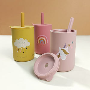 Bebek silikon pipetli bardak organik BPA ücretsiz gıda sınıfı bebek sızdırmaz içme fincan düşük adedi - Product Image 5