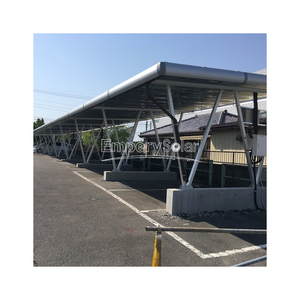 Structure de carport solaire commerciale adaptée, 0,375 kW, 220/110 volts AC, 15 ans de garantie, dépend des dimensions du toit, 0~60 degrés, 60 m/s - Product Image 1