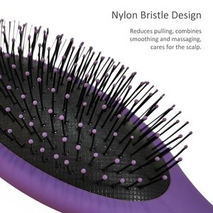<span class=keywords><strong>Cepillo</strong></span> Profesional Personalizado con Logo para Desenredar el Cabello, con Cerdas de Nylon, para Cabello <span class=keywords><strong>Rizado</strong></span>, Rosa y Morado, para Salón, Uso en Seco y Húmedo - Product Image 4