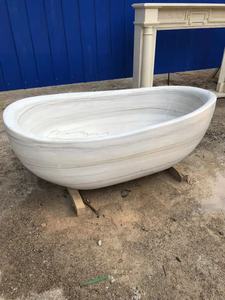 Moderna <span class=keywords><strong>Bañera</strong></span> Portátil Plegable Independiente <span class=keywords><strong>con</strong></span> Superficie <span class=keywords><strong>de</strong></span> Piedra Sólida y Desagüe <span class=keywords><strong>de</strong></span> Mármol Natural para Villas y Bebés - Product Image 2