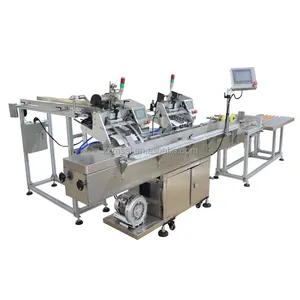 Automatic Horizontal Wrap Flow Packaging Card Feeding Inserting Cartoon Sports Trading Greeting Game Card Packing Machine