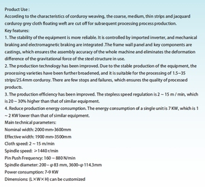 Macchina da <span class=keywords><strong>Taglio</strong></span> Semi-Automatica Professionale Schneiter per Tessuti/Velluto a Coste, Modello Heavy-Duty SL-2200, Motore con Cuscinetti, 380V, Potenza 7-9kW - Product Image 2