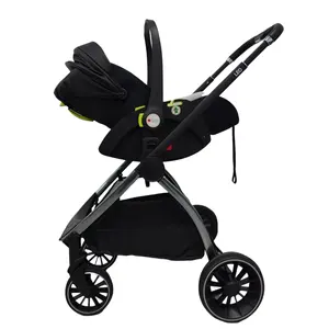 A30 Hot Mama Kinderwagen 3 In 1 Pu Lederen Opvouwbare Kinderwagen Naar Achter En Naar Voren Gerichte Baby Jogger Stoke Kinderwagen