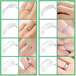 <strong>Ring</strong> Size Adjuster Tightener 8pcs/set Assorted Sizes Transparent Plastic Silicone Invisible <strong>Ring</strong> <strong>Sizer</strong> Adjuster For Loose <strong>Rings</strong>