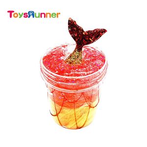 Offre Spéciale queue de sirène Fishbowl perles paillettes accessoires coloré cristal boue mastic Slime pâte à modeler Kit cristal Slime - Product Image 4