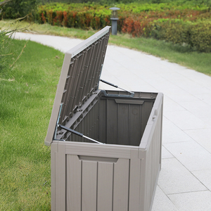 라지 300L/80갤런 야외 방수 플라스틱 정원 수납함 (뚜껑 포함) - Product Image 4