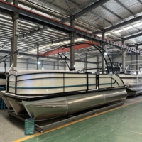 Bateau ponton en aluminium soudé haute vitesse de 7,5 m (25 pieds) pour 10-12 personnes, yacht sportif pour le tourisme, propulsé au diesel