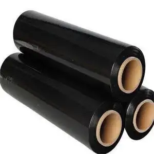 Hitam Stretch Wrap LLDPE pembungkus Film untuk palet bungkus