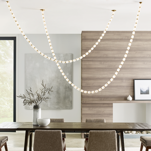Lustre long en forme de collier de boules de cristal, design nordique, pour escalier, salle à manger, villa, par BGST Art Decor Designer - Product Image 4