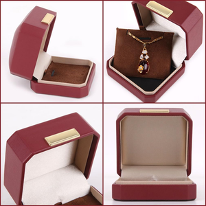 Wholesale Square Luxurious High-end Leather Jewelry <b>Boxes</b> Gift <b>Boxes</b> <b>Rings</b> Necklaces Pendants Velvet Packaging <b>Boxes</b> - Product Image 3