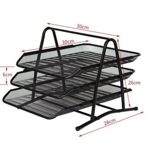 Factory Wholesale Three Layer Four Layer Metal <b>File</b> <b>Tray</b> <b>File</b> Bar Data Sorting A4 <b>File</b> Rack Office Desktop Storage Rack - Product Image 6