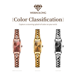 WEIBAOLONG 3809 Elegance Lady reloj de cuarzo resistente al agua 50m banda de acero inoxidable esfera de diamante genuino fábrica de relojes de negocios - Product Image 4