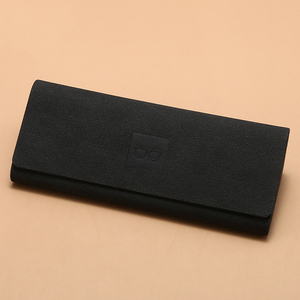 Commercio all'ingrosso avanzato materiale PU corticale Lychee triangolare pressione scatola di occhiali da sole nuova scatola avanzata all'ingrosso per la conservazione degli occhiali - Product Image 3