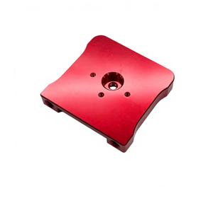 5-Axis CNC Machining Services for Aluminum Alloy Custom Precision Red Anodized Positioning Base Automation Fixing Spare Parts - Product Image 2