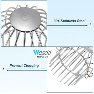 WESDA Protecteur de tuyau de descente rond en acier inoxydable Bouchon de ligne anti-blocage Couvercle de vidange Tuyau Filtre à feuilles Construction Garde-<span class=keywords><strong>gouttière</strong></span> - Product Image 4