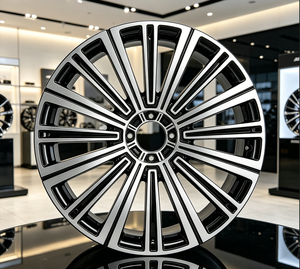 Rines de Aleación de Aluminio Fundido por Flujo 5X112 de 21 Pulgadas con Acabado Negro Multirradio, Nuevos para <span class=keywords><strong>Mercedes</strong></span> W202 <span class=keywords><strong>W211</strong></span> W212 W221 - Product Image 1