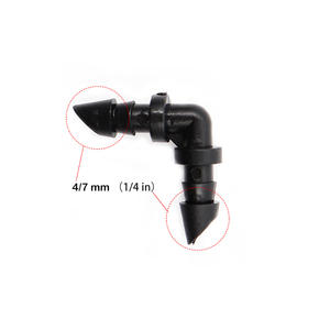 Conector capilar en T de la serie Micro Spray, de 4 vías, para riego por goteo, acoplamiento de plástico negro para tubería de agua de jardín - Product Image 3