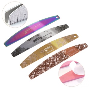 <span class=keywords><strong>Lime</strong></span> <span class=keywords><strong>à</strong></span> ongles jetable en acier inoxydable Gelsky avec éponge abrasive remplaçable - Product Image 1