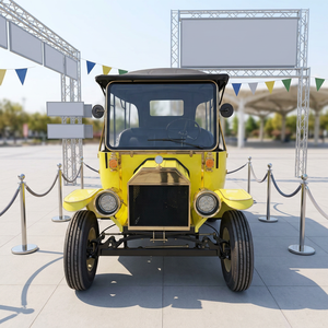 Auto Clásico Vintage Amarillo y Negro Eléctrico de Alta Calidad, Auto Retro de Transporte Especial, Autos Clásicos en Venta - Product Image 1