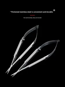 チタン合金眼科用角膜剪刀 マイクロカストロビエホ角膜剪刀 丸型ハンドル マイクロシザーズ 眼科手術用 - Product Image 3