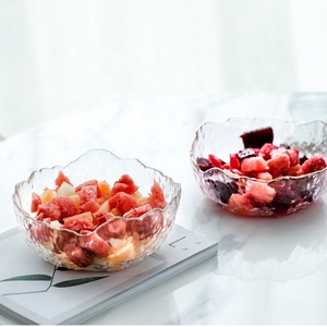 Küche unregelmäßige Gläser Salats ch üssel Set Salat glas Aufbewahrung schale 7 Zoll Kristallglas Obstschale - Product Image 3