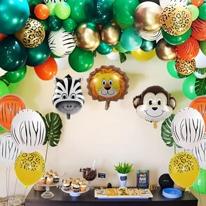 161 pièces <span class=keywords><strong>Jungle</strong></span> animaux thème ballons forêt Animal ballon arc enfants <span class=keywords><strong>anniversaire</strong></span> bébé douche décorations S045 - Product Image 3