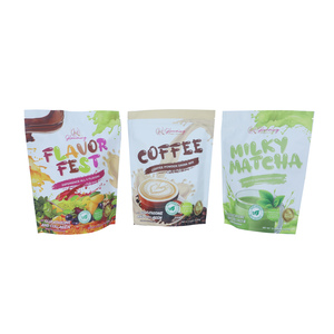Sachet refermable personnalisé de qualité alimentaire, imprimé, pour solution nutritive, protéines organiques, poudre de chocolat, avec fermeture éclair - Product Image 5