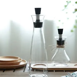 Eleganter 18OZ Glas Olivenöl und Essig Spender mit tropf freier Auslauf flasche mit luftdichtem Silikon deckel für die Wohnküche