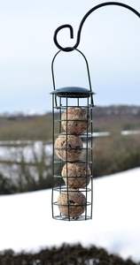 Station de mangeoires d'oiseaux vertes en fer pour l'extérieur Conception suspendue standard pour attirer les oiseaux sauvages Boules de suif gras Bols pour animaux de compagnie - Product Image 6