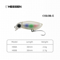 Leurre de pêche souple flottant silencieux 2,6g 38mm, type crayon, imitant un petit insecte aquatique